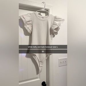 white bodysuit, size L, worn twice.